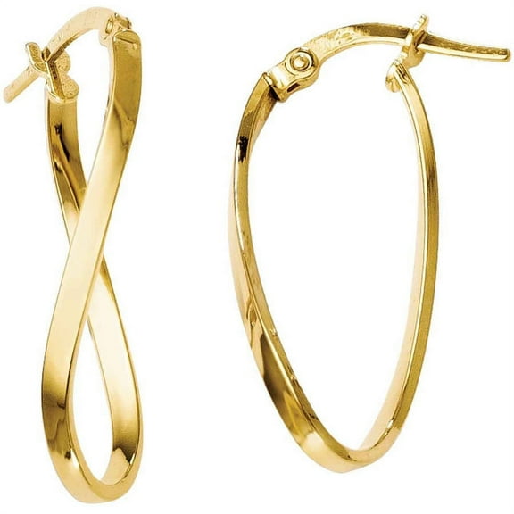 Primal Gold 10 Karat Yellow Gold Twist Hoop Earrings