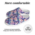 thumbnail image 6 of Fotbe graffiti style Skull flower Pattern Women's Fuzzy Curly Fur Memory Foam Loafer Slippers Indoor Outdoor Slippers Winter Home Shoes-46/47, 6 of 7