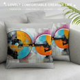 thumbnail image 3 of Orinice Geometric Abstract Art Graphic Decorative Cushion Throw Pillow Cover for Home Couch Living Room Bed Sofa - Zipper Closure, Printed on Both Sides, 1PC 22x22in, 3 of 5