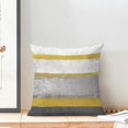 thumbnail image 5 of Yellow Grey Pillow Covers 16x16 Set of 2 Beige Abstract Art Painting Striped Decorative Throw Pillow Covers Square Modern Cushion Case for Home Couch Sofa Outdoor, 5 of 7