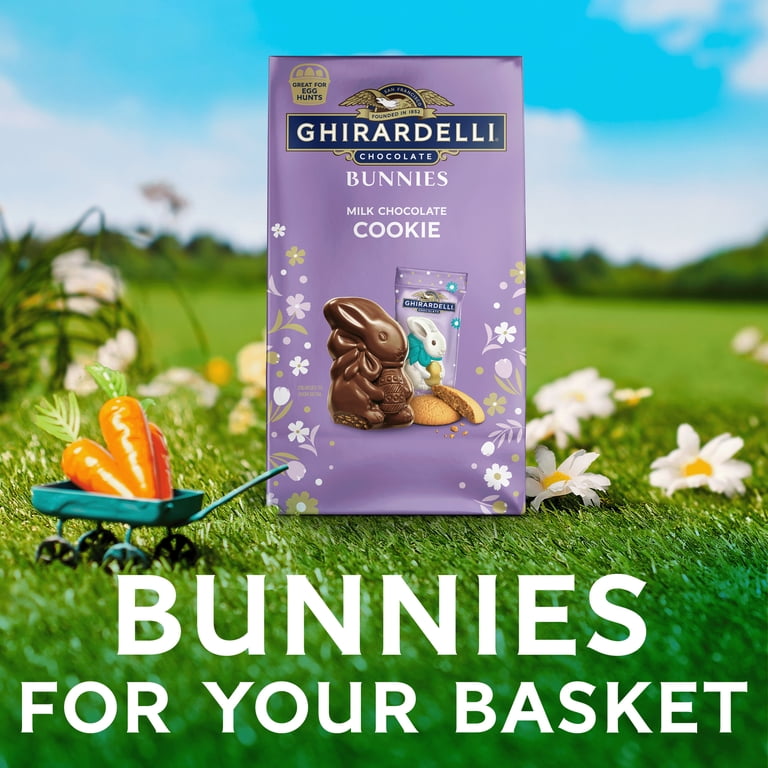 GHIRARDELLI Easter Milk Chocolate Cookie Bunnies, 4.1 oz Bag