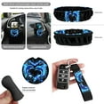 thumbnail image 5 of Jeiento 15 Pcs Car Accessories with Car Seat Covers Steering Wheel Cover Seat Belt Covers Car Garbage Air Vent Organizer Pouch Rear View Mirror Protector Cup Holders Keychain Blue Love Dolphin, 5 of 6