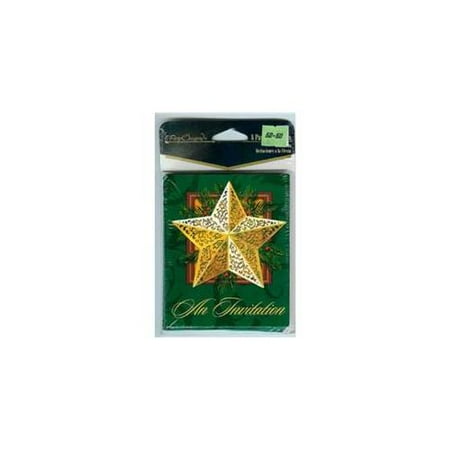 Christmas Holiday Party Printed Invitations, Pack of 8