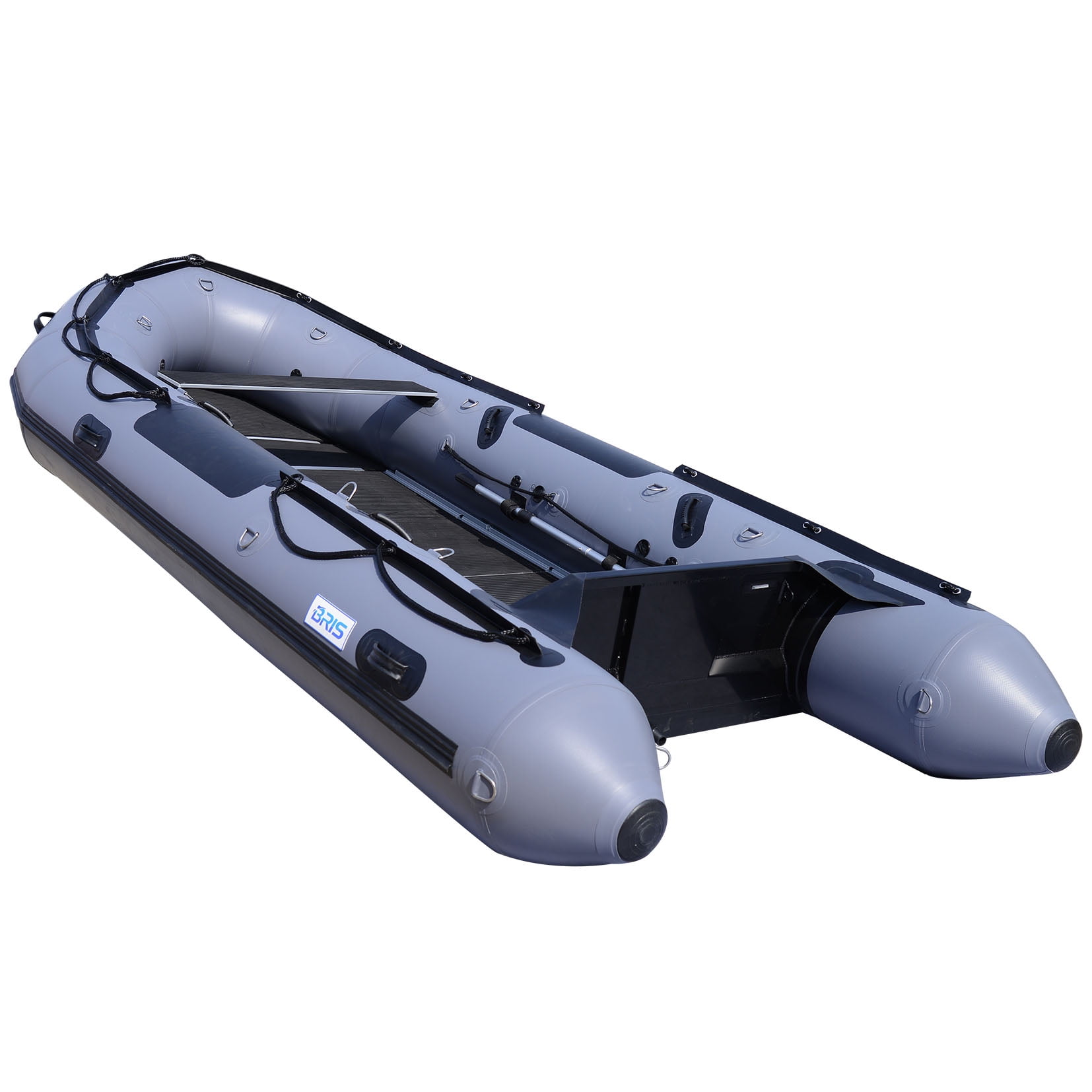 BRIS 1.2mm PVC 14.5 ft Inflatable Boat Inflatable Fishing Pontoon Dinghy Boat