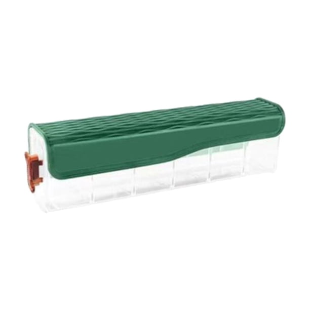 Caja organizadora de corbatas, ropa interior y calcetines, transparente, para colgar en la pared, versátil, de 14 x 3 x 4 pulgadas Verde oscuro