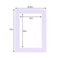 thumbnail image 3 of Light Purple Acid Free 8.5x11 Picture Frame Mats with White Core Bevel Cut for 5.5x8.5 Pictures -, 3 of 4