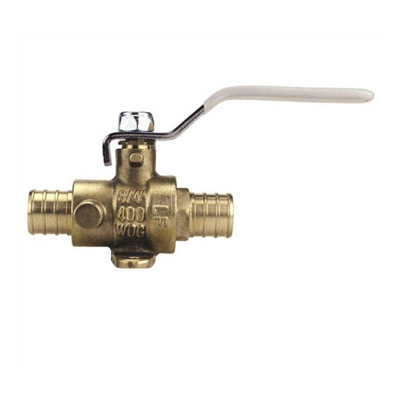 Apollo Valves APXV34WD Ball Valve with Drain and Mounting Pad, Brass