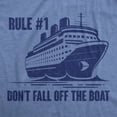 thumbnail image 2 of Mens Funny T Shirts Rule Number 1 Dont Fall Off The Boat Sarcastic Cruise Graphic Novelty Tee for Men Graphic Tees, 2 of 7