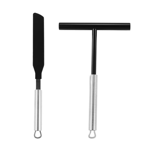 2PCS Non-Stick Stainless Steel Pancake Spatula Set for Flipping and Spreading