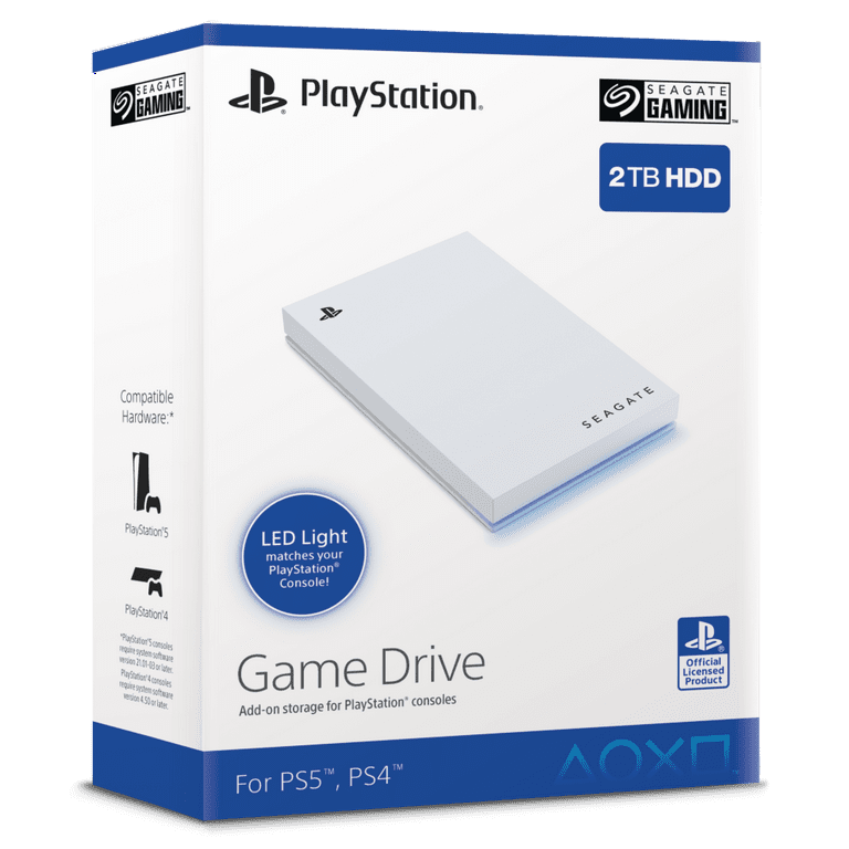Seagate Game Drive for PS5 2TB External USB 3.0 Portable Hard Drive  Officially Licensed (STLV2000302) 