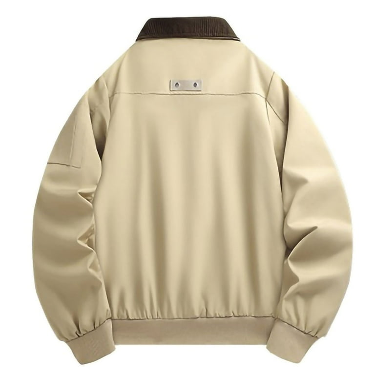 USNSM Men's Corduroy Jacket Workwear Jacket Lightweight Casual