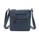 thumbnail image 1 of Bolso de mezclilla informal Bolso bandolera retro Bolso de hombro de color sólido Bolso de almacenamiento cuadrado con cremallera para mujeres Señoras, 1 of 5