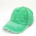 thumbnail image 2 of fatyb Unisex Classic Washed Distressed Baseball Cap Cotton Adjustable Vintage Trucker Hats for Women Men, 2 of 3