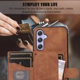 thumbnail image 5 of Dteck for Samsung A53 5G Wallet Purse Case Crossbody Leather Case with Card Holder Kickstand Removable Shoulder Strap Shockproof Protective Back Cover 6.5 inch, Brown, 5 of 8