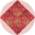 thumbnail image 1 of Ahgly Company Indoor Round Patterned Deep Rose Pink Area Rugs, 4' Round, 1 of 6