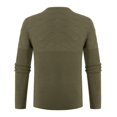thumbnail image 3 of HIBRO Men Autumn And Winter Solid Color Pleated Loose And Comfortable Warm Round Neck Long Sleeve Sweater, 3 of 3