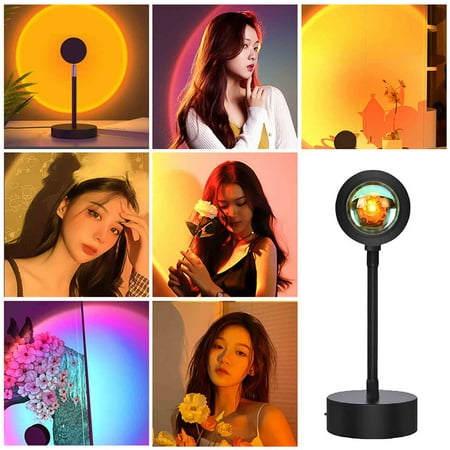

AURIGATE Sunset Lamp Projection Led Lights with Remote 16 Colors Night Light 360° Rotation Rainbow Lights 4 Modes Setting for Photography/Selfie/Party/Home/Living Room/Bedroom Decor Gifts for Women