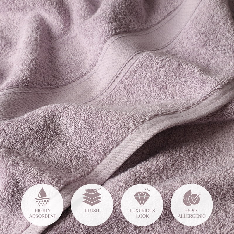 Superior Hymnia Egyptian Cotton 6-Piece Towel Set, Purple