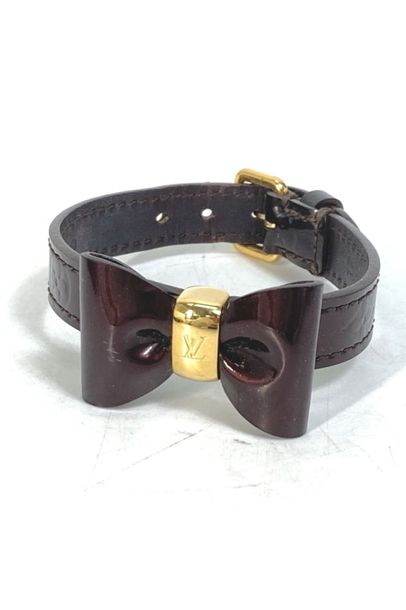 Pre-Owned LOUIS VUITTON M6617F Monogram Vernis Favorite Ribbon Bracelet, Women's, Amaranth...