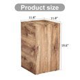 thumbnail image 3 of Modern Wood Grain MDF Coffee Table - Stylish 11.8"x11.8"x19.6" Accent Side End Display Stand, Natural Wood Finish for Living Room, Bedroom, Entryway, Fully Assembled, 3 of 9
