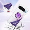 thumbnail image 3 of Funda para Google Pixel 9/Pixel 9 PRO 5G con Brillo Líquido Flotante, Purpurina, Parachoques y Anillo Giratorio Soporte, 3 of 5