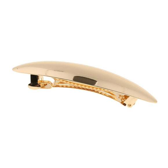 pasador de pelo francés automático hoja horquilla titular de clips lisos - oro, jinwen Pinza para el cabello para las mujeres