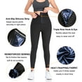 thumbnail image 4 of Vaslanda Thermo Sauna Sweat Pants for Women High Waisted Neoprene Corset Leggings Workout Waist Trainer Body Shaper, 4 of 7