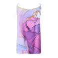 thumbnail image 5 of Wycnly Womens Tank Tops Lightweight Comfy Loose Fit Fashion Metal Strap Going out Tops Vest Shirts Summer Trendy Marbled Print V-Neck Sleeveless Shirts Blouse Pink XL, 5 of 6