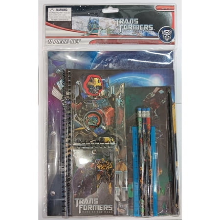 Transformers 11 Piece Stationery Set Kids School Supplies Office Supplies New