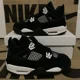 thumbnail image 1 of Ni - ke Air Jordan 4 Retro (GS) White Thunder Size 7 Youth / 8.5 Women's FQ8213-001 NEW, 1 of 5