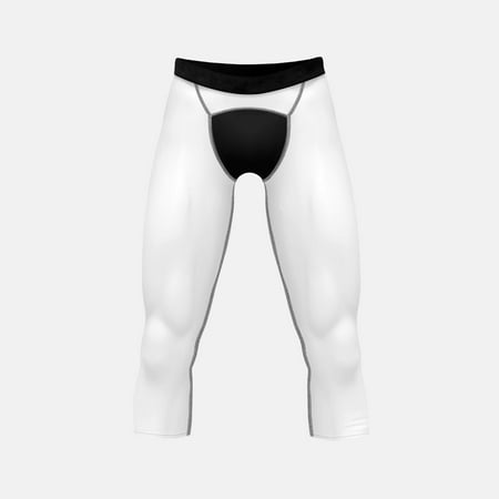 

White Black 3/4 Tights for men