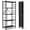 Black-5-Tier, variant on Storage Shelves With 6 Hooks 3 Tier Foldable Shelf Wheels Metal Shelving Unit Rolling Cart Utility Rack Organization For Pantry Kitchen Black - No Assembly