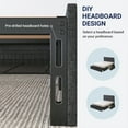 thumbnail image 4 of Allewie Queen Size Platform Bed Frame with 3 Storage Drawers, Fabric Upholstered, Dark Grey, 4 of 8