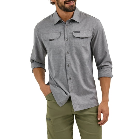 Wrangler® Outdoor Men's Long Sleeve Thru Hike Shirt Sizes S-3XL
