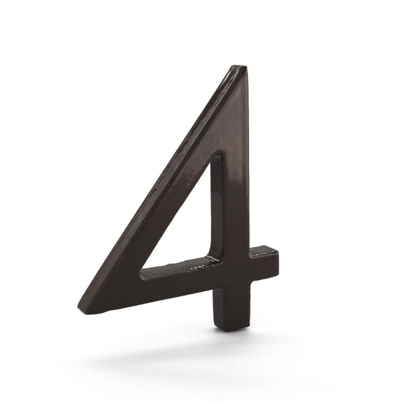 Montague Metal Products 12" Roman Bronze Floating or Flat Modern House Numbers 0-9 - 4