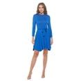 thumbnail image 3 of Women's Long Sleeve Midi Cocktail Dress, Round Neck, Sexy, for Formal, Wedding Guest, Party(Royal Blue X-Large Size), 3 of 6