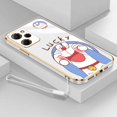 thumbnail image 3 of Xiaomi POCO X5 Pro X4 5G X5Pro M5 M5s Bordes Rectos Funda De Dibujos Animados Suave Doraemon Carcasa Elegante Chapado Silicona Cubierta, 3 of 4
