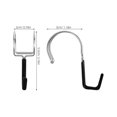 thumbnail image 2 of S Hooks Stainless Steel for Closet Clothes Hanging 10Pcs Black Hooks, 2 of 5