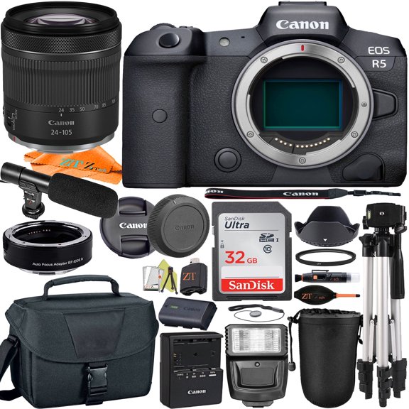 Canon EOS R5 C Cinema Camera Bundle with RF 24-105mm, EF 75-300mm ...
