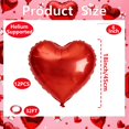 thumbnail image 2 of Lámina de Mylar Balloon Broeify de 18 pulgadas con forma de corazón rojo (12 unidades), 2 of 6