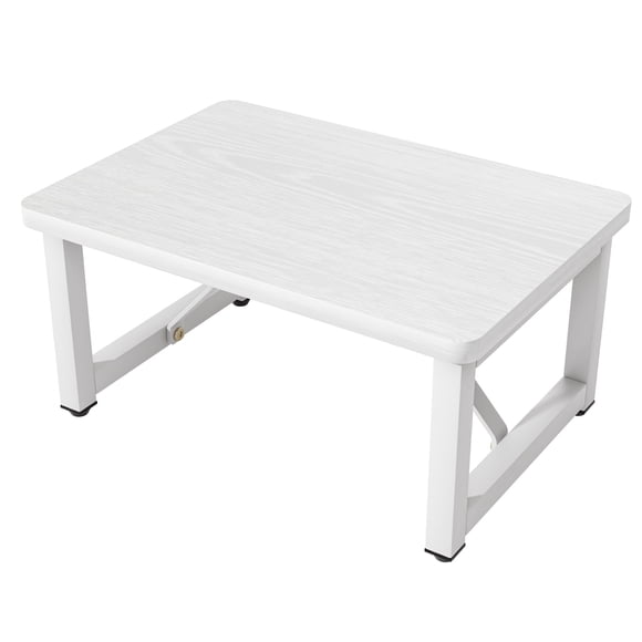 Taburete SZLHANJZ, madera blanca y metal, carga 40 kg