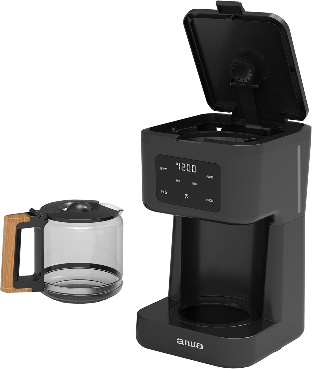 Aiwa Programmable Coffee Maker, 12-Cup Capacity with Reusable Filter, LED  Indicator, Black - Walmart.com