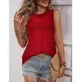 thumbnail image 4 of Zeagoo Tank Tops for Women 2025 Sleeveless Crew Neck Shirts Eyelet Casual Summer Top Dressy, 4 of 7