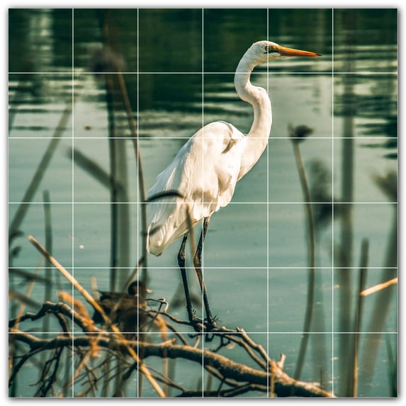 Picture-Tiles.com: Bird Ceramic Tile Wall Mural WAL500191-66M. 36"W x 36"H using (36) 6" x 6" Ceramic Tiles-Satin Finish