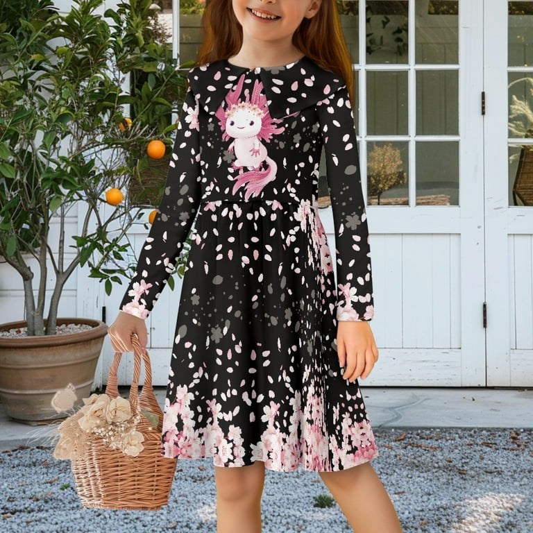 knee length dresses for ladies Women's Check Dress Long Sleeve Midi main image 1