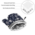 thumbnail image 6 of Honeii Retro Flower Pattern Oven Mitts and Pot Holders, Silicone Oven Gloves,500 F Heat Resistant Oven Mitts Sets, 4PCS, 6 of 6