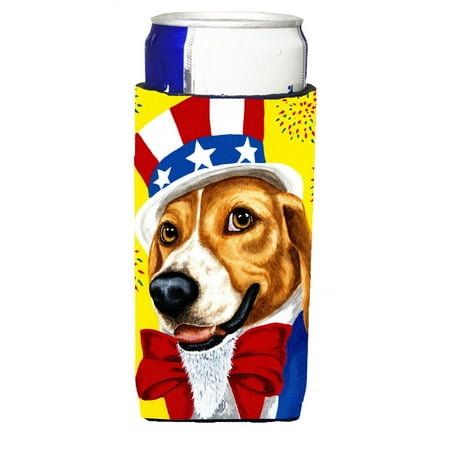 

Carolines Treasures AMB1337MUK Unble Sams USA Beagle Ultra Beverage Insulators for slim cans Slim Can multicolor