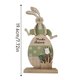 thumbnail image 3 of Decoración de Pascua con conejito de madera para escritorio, con detalles pintados a mano, 3 of 8