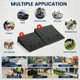 thumbnail image 6 of KROAK Rubber Car Curb Ramps,6" Rise Height Heavy-Duty 8818lbs Capacity Threshold Ramps，Portable Driveway Ramps for Cars Wheelchairs Scooter Lawn Mower，2 Pack, 6 of 9