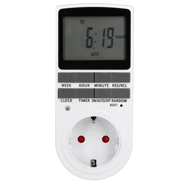 Minuterie Programmable Numérique Interrupteur de Minuterie Intelligent Accessoire pour Lampe Ventilateur